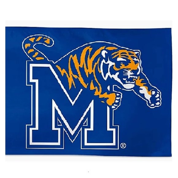 🆕 SILK SCREEN MEMPHIS TIGERS HORIZONTAL BANNER/HOUSE FLAG - NCAA - UNISEX - Picture 1 of 1